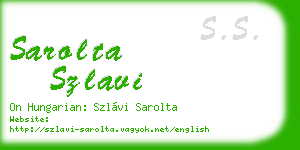 sarolta szlavi business card