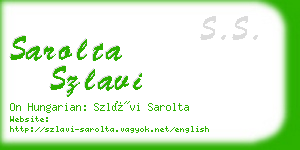 sarolta szlavi business card